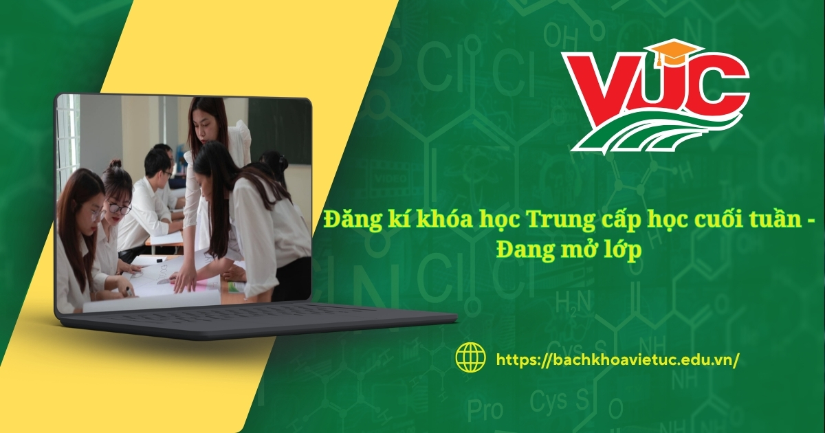 Đăng ký khóa học Trung cấp học cuối tuần - Đang mở lớp