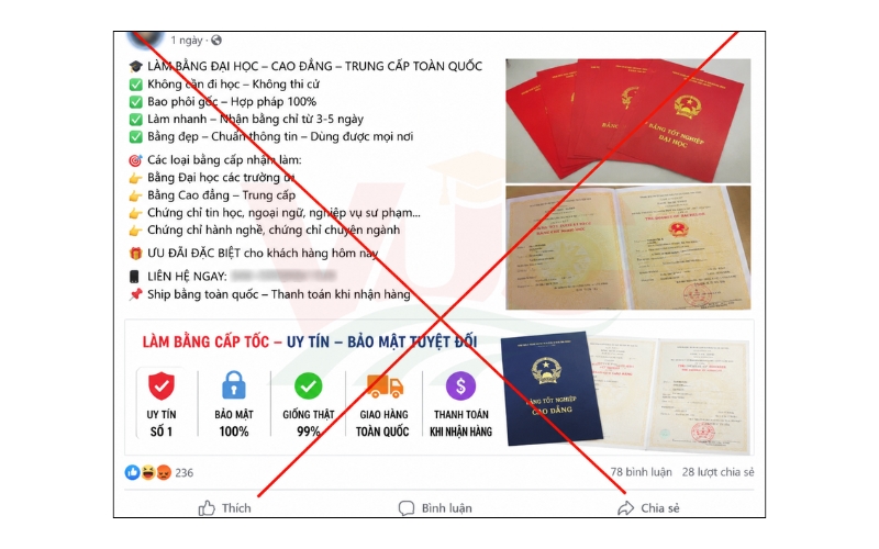 Mua bằng Trung cấp điện sẽ có rủi ro gì? Có nên mua không? 6 Những rủi ro khi mua bằng Trung cấp điện không hợp lệ